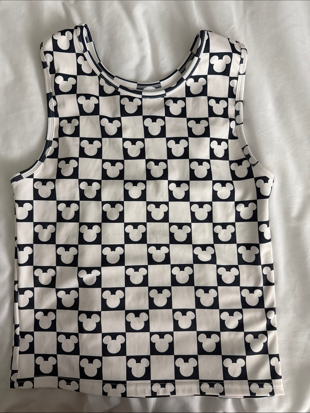 Made by Molly Women’s Black & White Checkerboard Mickey Tank Top